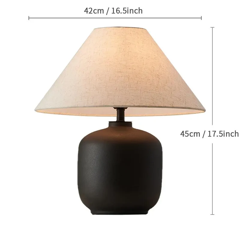 Japanischer Tischlampe aus Keramik für Wohnzimmer – Zenara