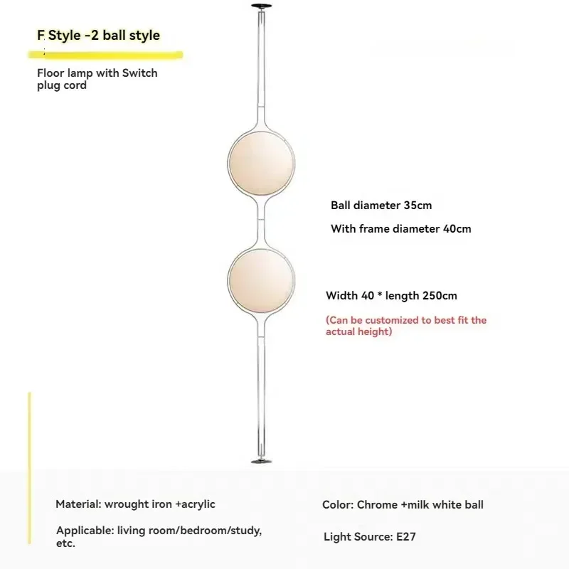 Moderne LED-Stehlampe aus Eisen für Wohnzimmer und Schlafzimmer – Deluzio