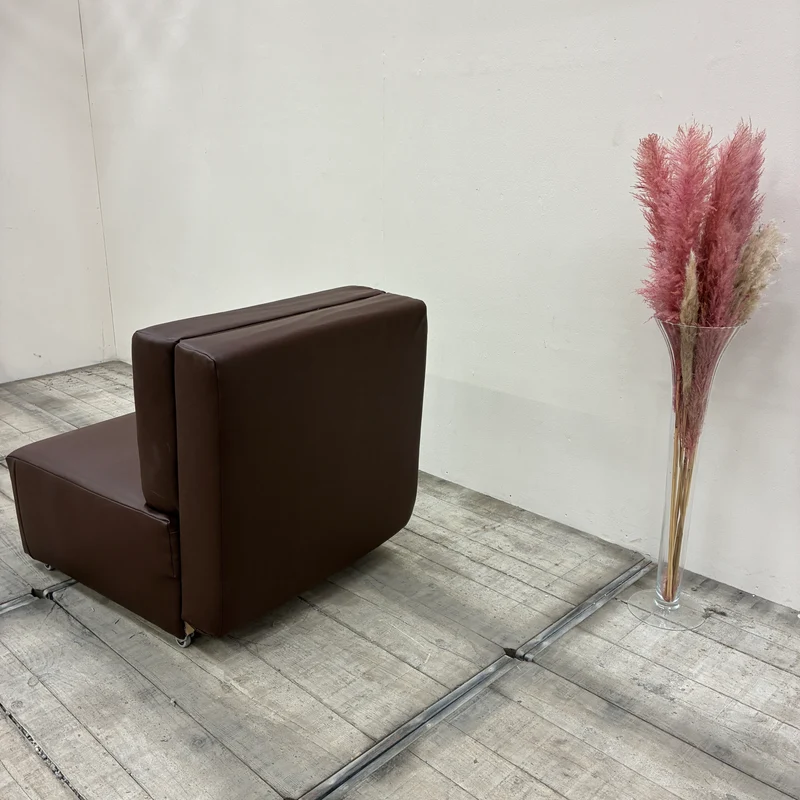 Schlafsessel mit Stauraum Ausziehbar Kunstleder Braun Sessel Gebraucht