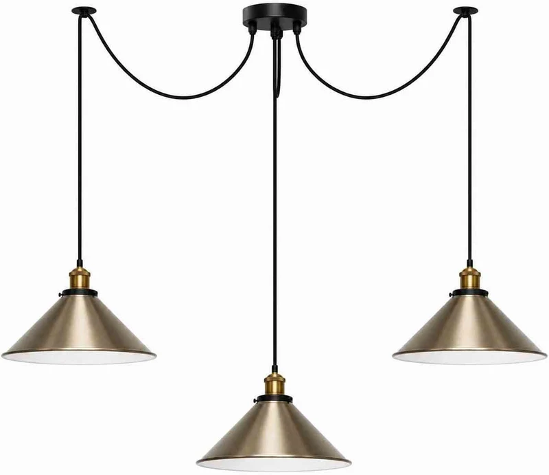 Pendelleuchte Industrial Metall Kegelschirm~3597