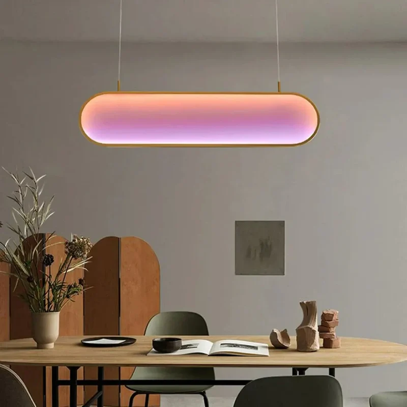 Moderne ovale LED-Pendelleuchte dimmbar für das Esszimmer
