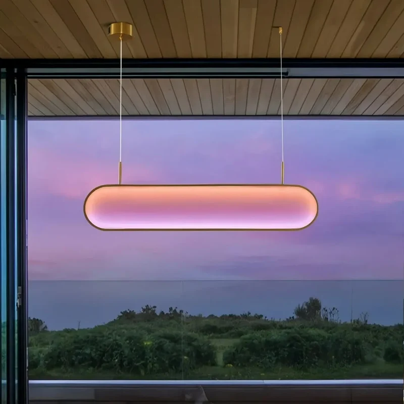 Moderne ovale LED-Pendelleuchte dimmbar für das Esszimmer