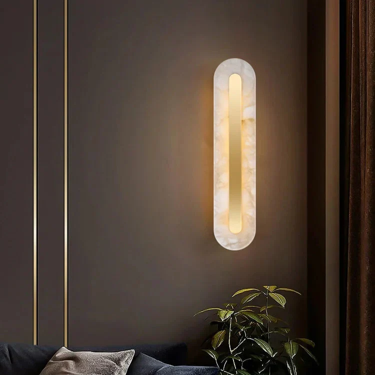 Wandleuchte aus Kupfer und Marmor für Schlafzimmer – Marmoréa