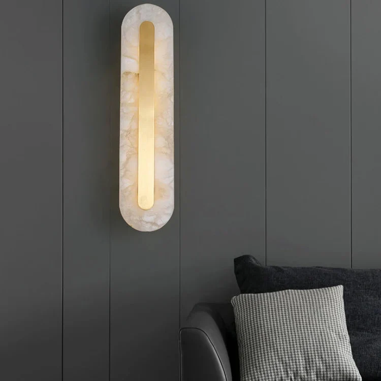 Wandleuchte aus Kupfer und Marmor für Schlafzimmer – Marmoréa