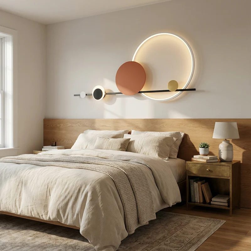 Art Déco Wandleuchte aus schwarzem Metall – Sélénéa