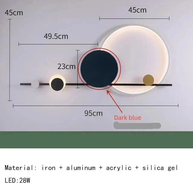 Art Déco Wandleuchte aus schwarzem Metall – Sélénéa