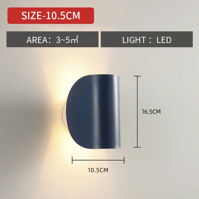 Moderne drehbare Wandleuchte aus Aluminium – Ciral