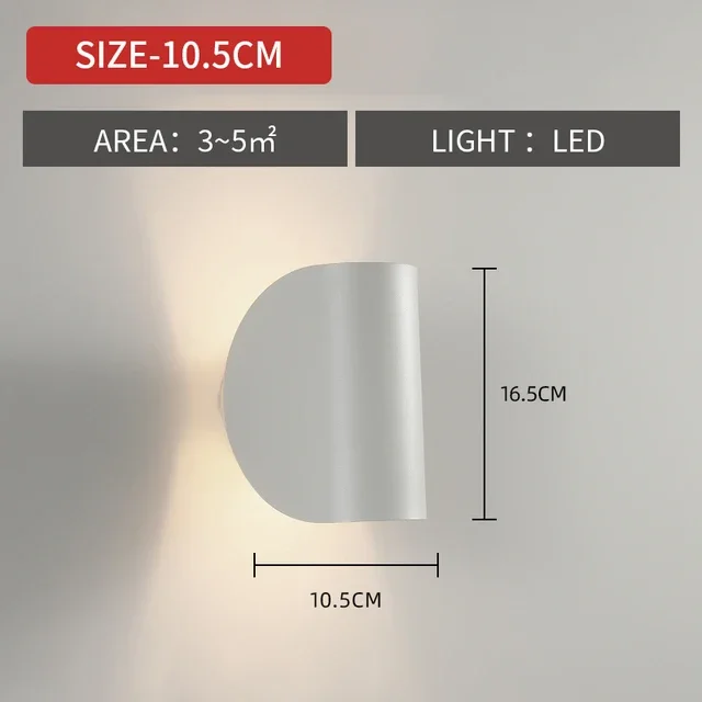 Moderne drehbare Wandleuchte aus Aluminium – Ciral