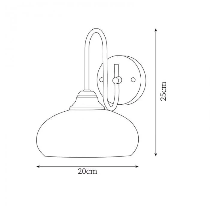 Minimalistische Wandleuchte aus Glas – Eléganza