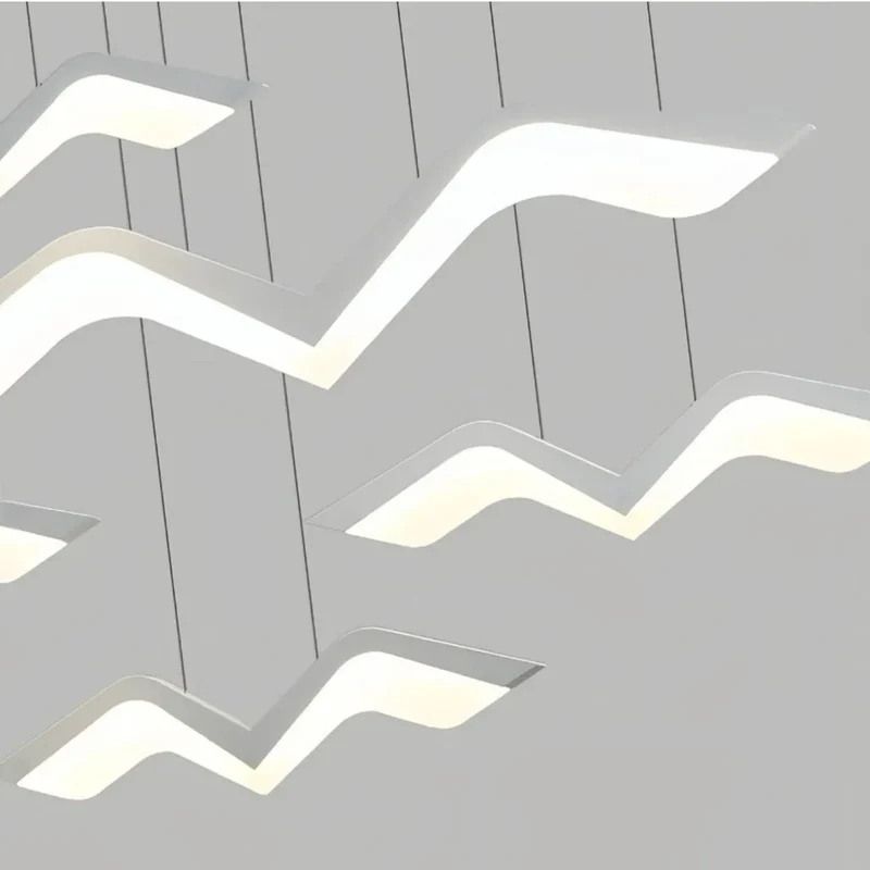 Moderne LED-Hängelampe mit Vogel-Design in Weiß für Esszimmer