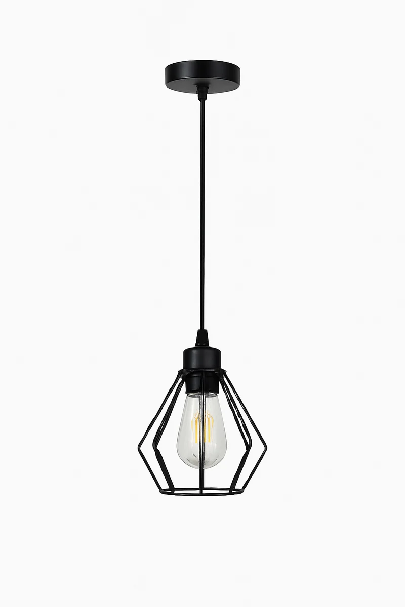 Moderne Hängelampe 10cm | LED E27 | Schwarz | Versuche