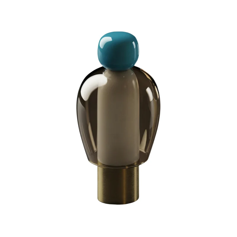 Minimalistische Schreibtischlampe aus Glas und Aluminium – Artéline