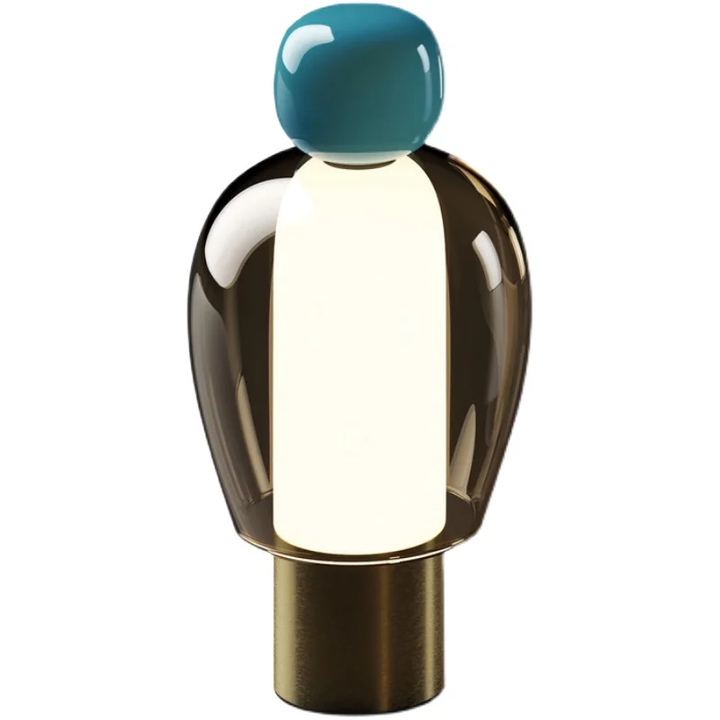Minimalistische Schreibtischlampe aus Glas und Aluminium – Artéline
