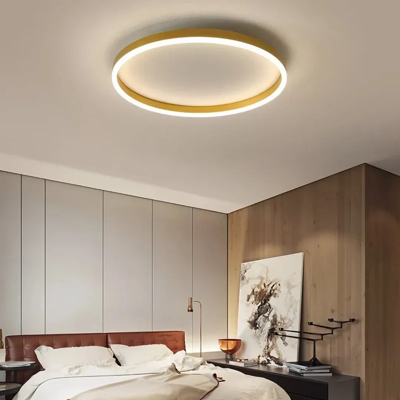 Moderne LED Ring-Deckenleuchte dimmbar für das Schlafzimmer