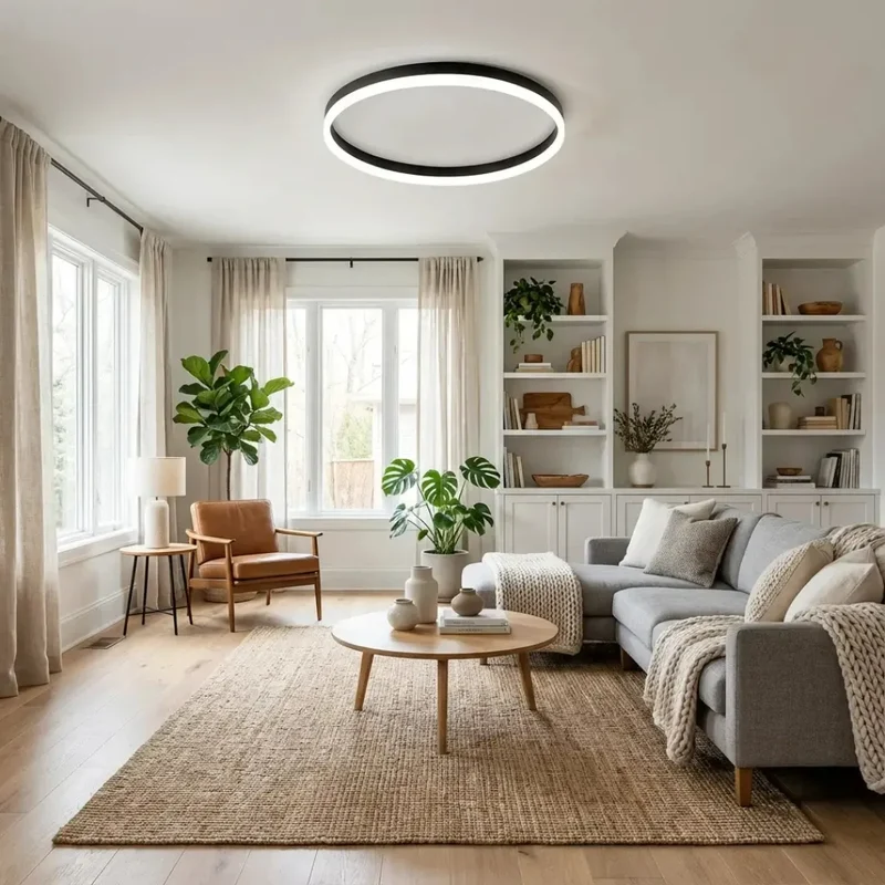 Moderne LED Ring-Deckenleuchte dimmbar für das Schlafzimmer