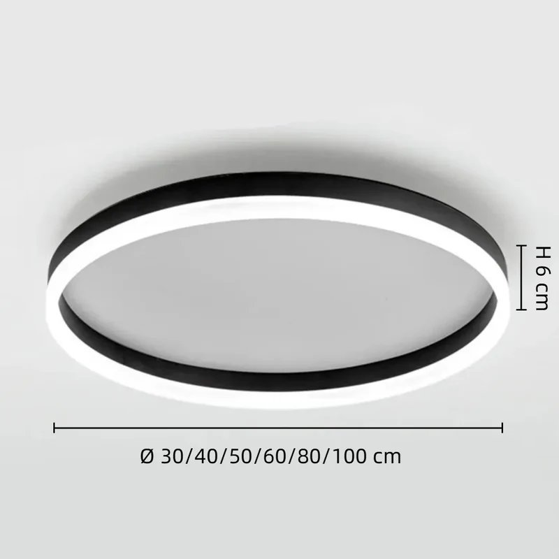 Moderne LED Ring-Deckenleuchte dimmbar für das Schlafzimmer