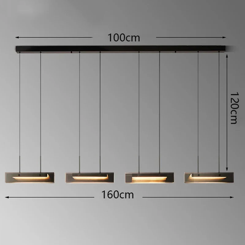 Moderne LED-Pendelleuchte aus Legierung für Wohnzimmer – Arispectra