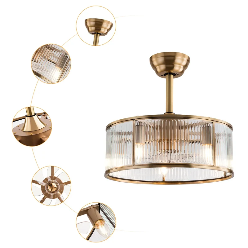 Industrielle Deckenleuchte aus goldenem Messing für die Küche – Artéor