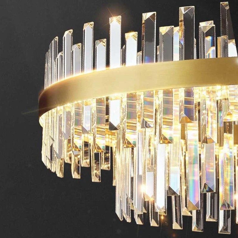 Chandelier Luxurious Crystal LED Gold Round / Oval