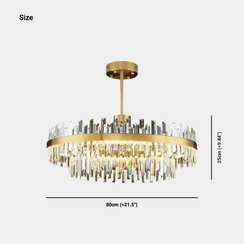 Chandelier Luxurious Crystal LED Gold Round / Oval