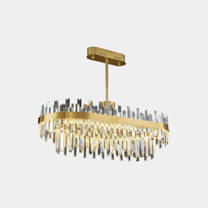 Chandelier Luxurious Crystal LED Gold Round / Oval
