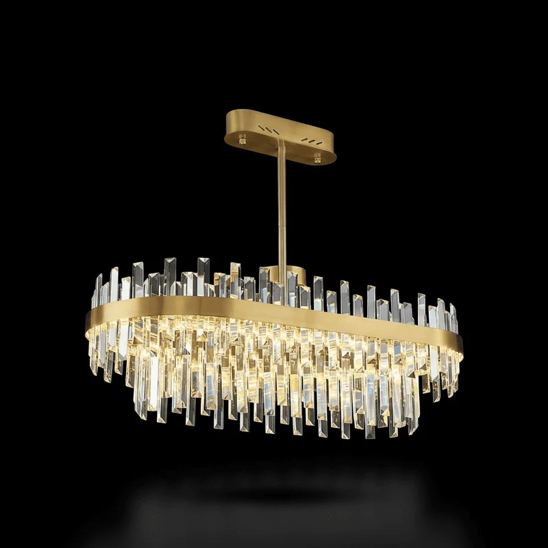 Chandelier Luxurious Crystal LED Gold Round / Oval