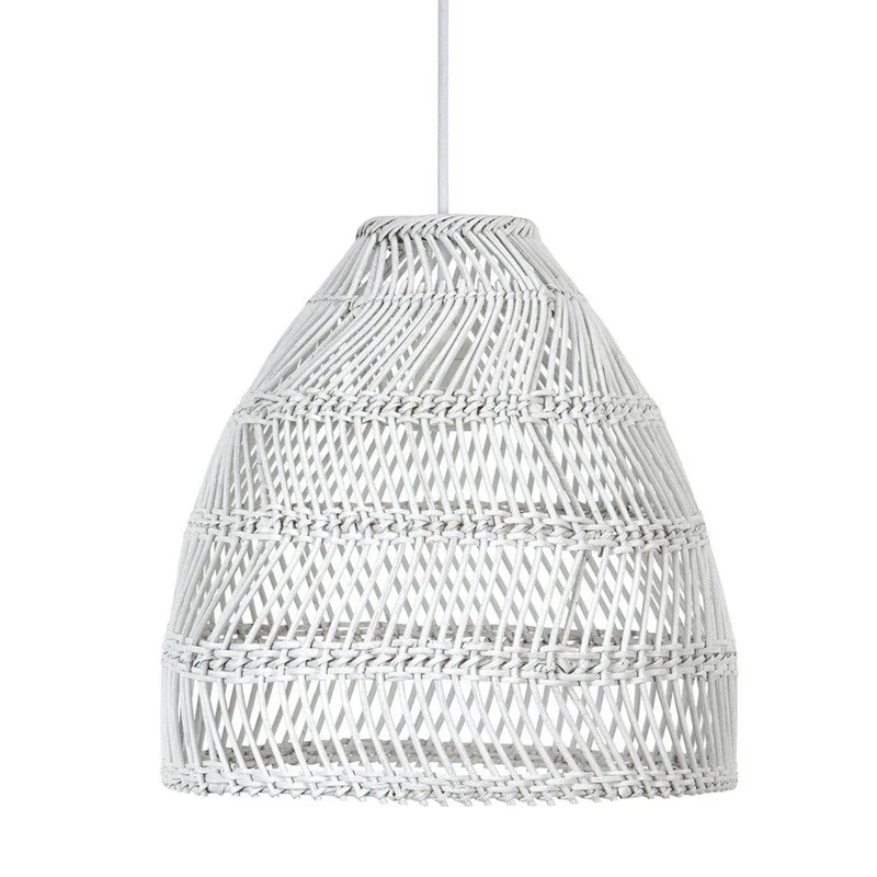 Rattan Lampe Weiß Maja