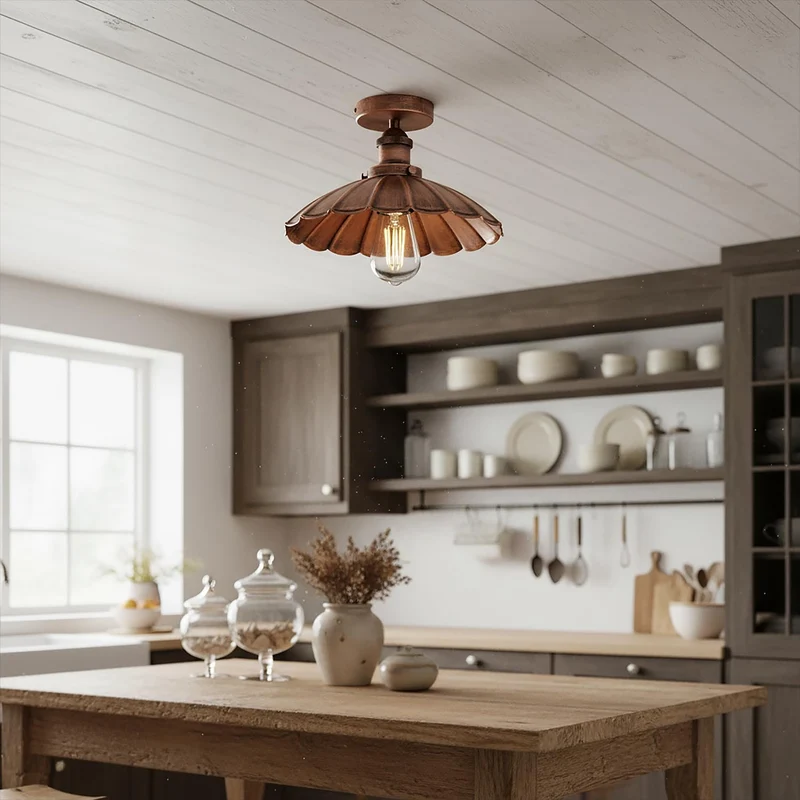 Industrieller Vintage-Metall Moderne Deckenleuchten~3596