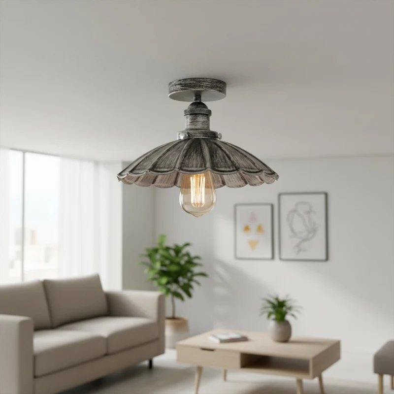 Industrieller Vintage-Metall Moderne Deckenleuchten~3596