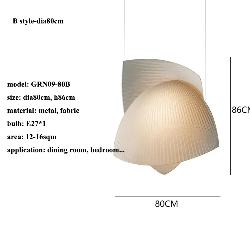 LED-Stoffpendelleuchte für Wohnzimmer – Armoni