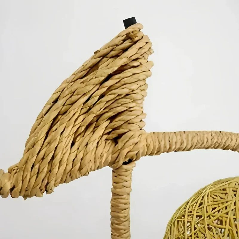 Boho Pendelleuchte aus Seil mit Fischmotiv für Esszimmer