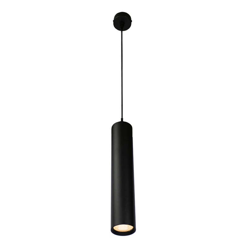 Längliche Hängelampe 29CM | Schwarz | GU10-Fassung | 1M Kabel