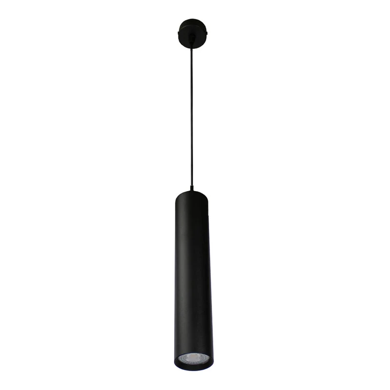 Längliche Hängelampe 29CM | Schwarz | GU10-Fassung | 1M Kabel