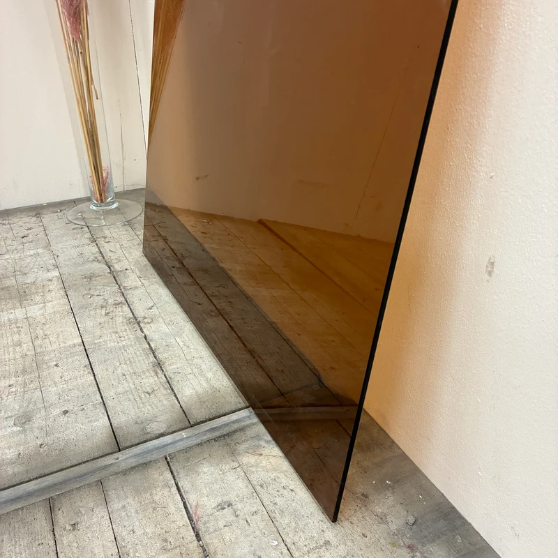 Glasplatten Set 4 Stück Rauchglas Braun Getönt Tischplatten Ersatzplatten Gebraucht