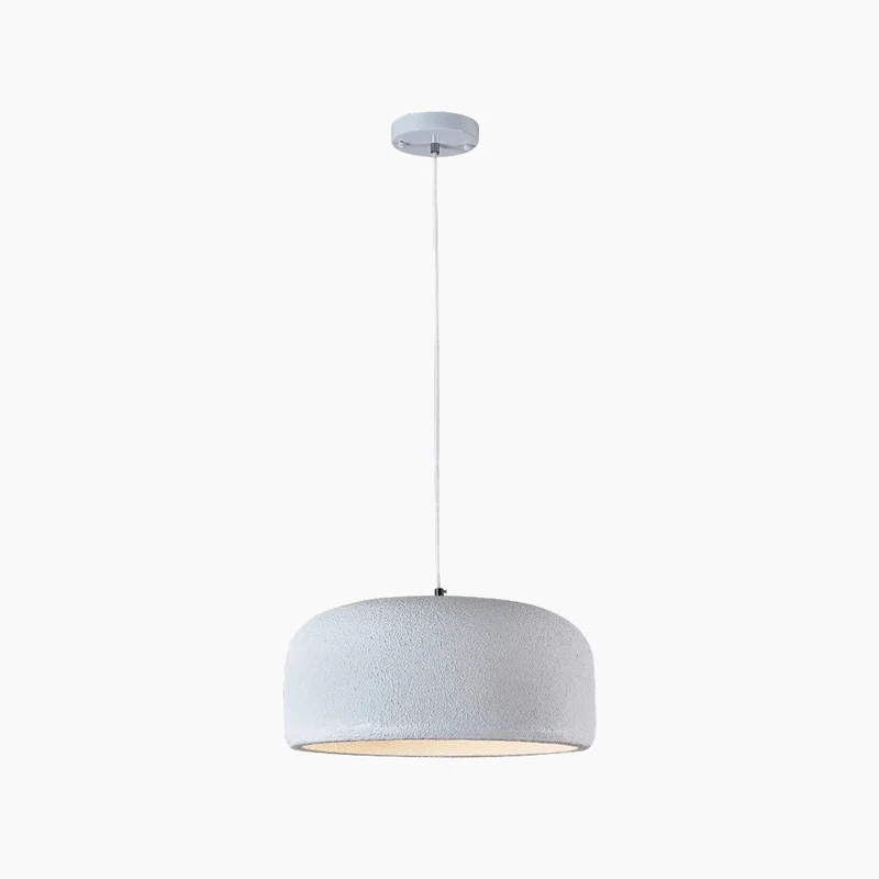 Pendant Light Japanese Wabi-Sabi Resin Pot Lid, White / Brown