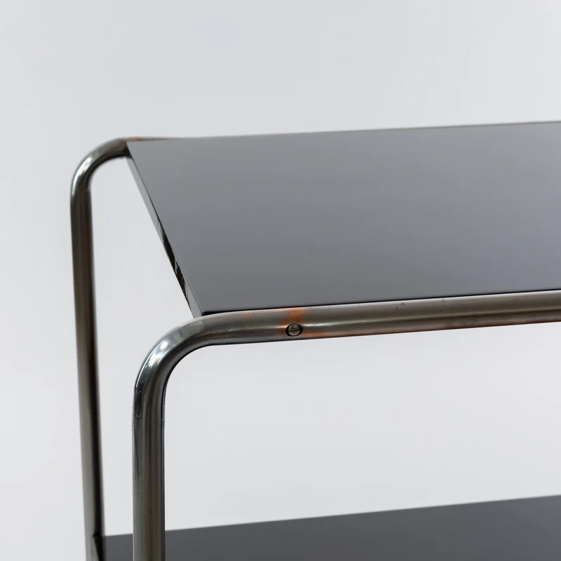 1930er Konsolentisch B12 von Marcel Breuer, Schwarz Lackiert