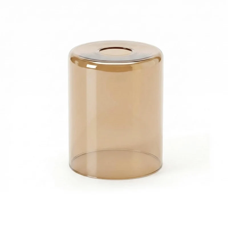 Lampenschirm aus bernsteinfarbenem Glas im Vintage-Stil, E27~3602