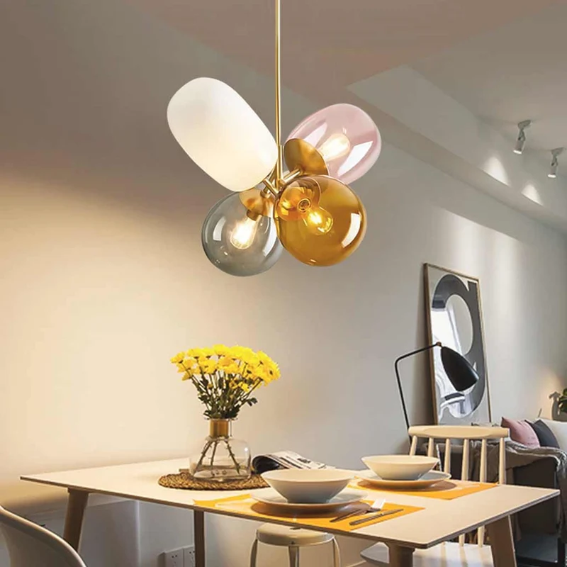 Pendant Chandelier Light Nordic Creative Colorful Balloon Glass