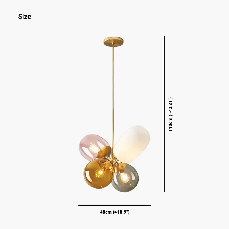 Pendant Chandelier Light Nordic Creative Colorful Balloon Glass