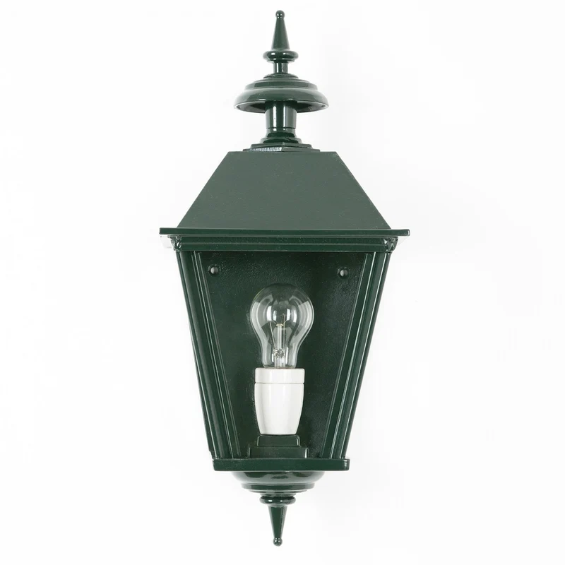 Casa Padrino Jugendstil Außenwandleuchte 22 x 15 x H. 51 cm - Grün - Nostalgische Wetterfeste Außenleuchte