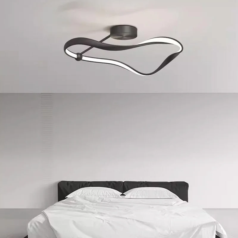 Ceiling Light Modern Minimalist Metal Dimmable LED, Black / White