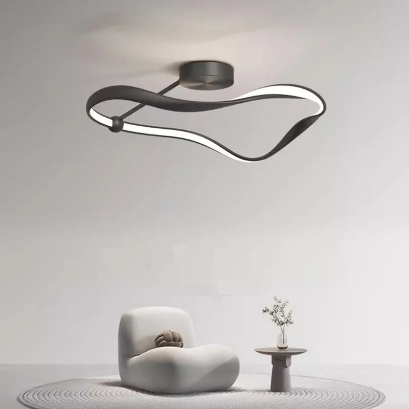 Ceiling Light Modern Minimalist Metal Dimmable LED, Black / White