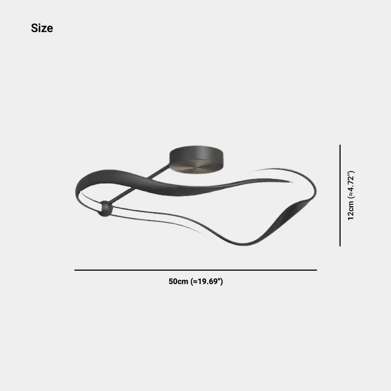 Ceiling Light Modern Minimalist Metal Dimmable LED, Black / White