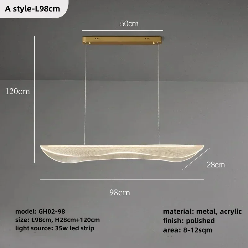 Pendelleuchte Welle aus Acryl – Oréade