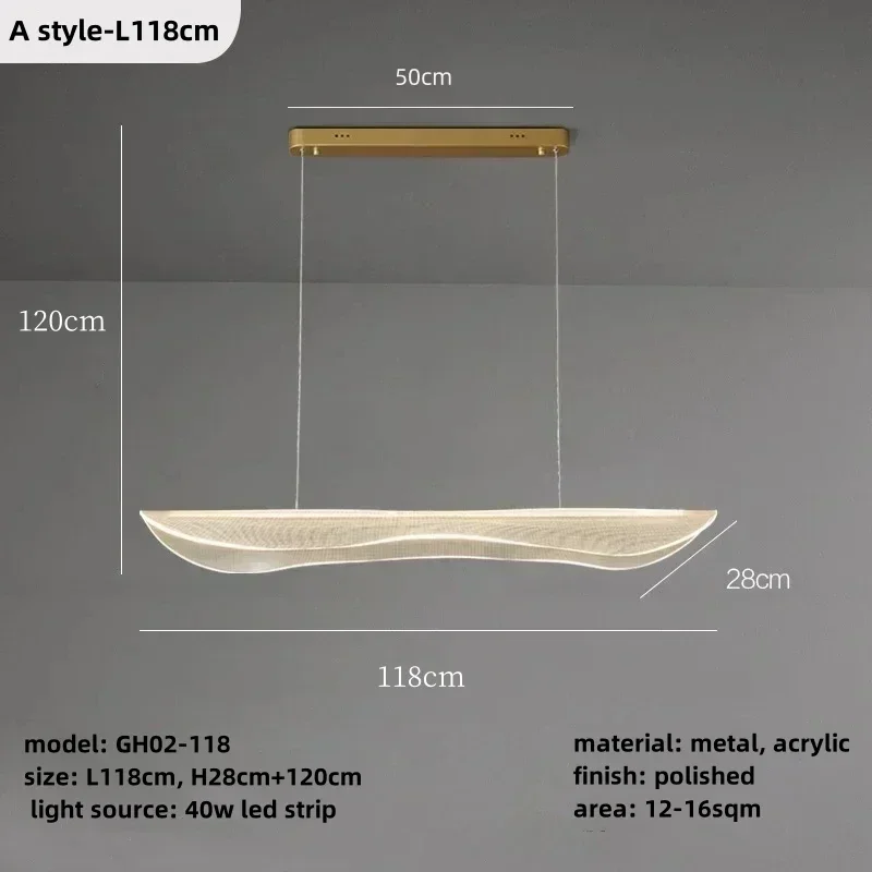 Pendelleuchte Welle aus Acryl – Oréade