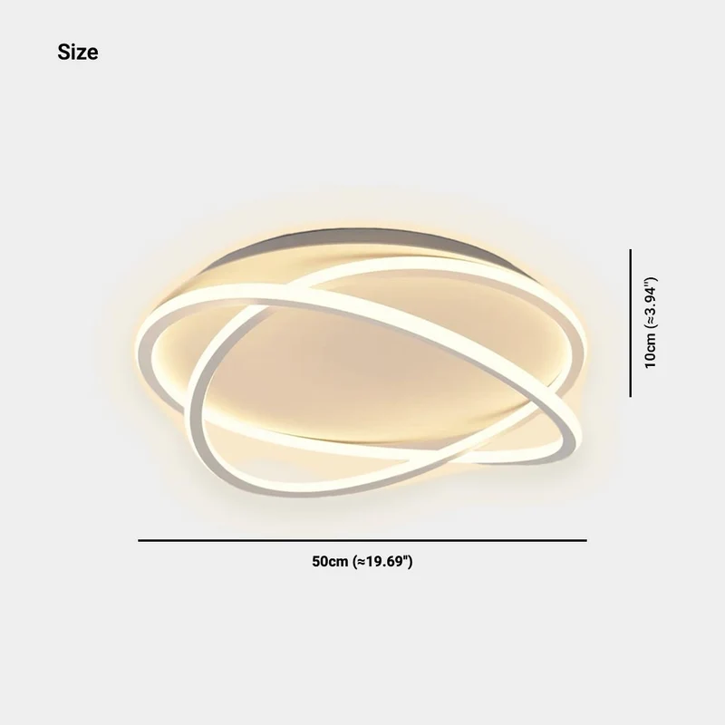 Flush Mount Ceiling Light Modern Ring LED, White
