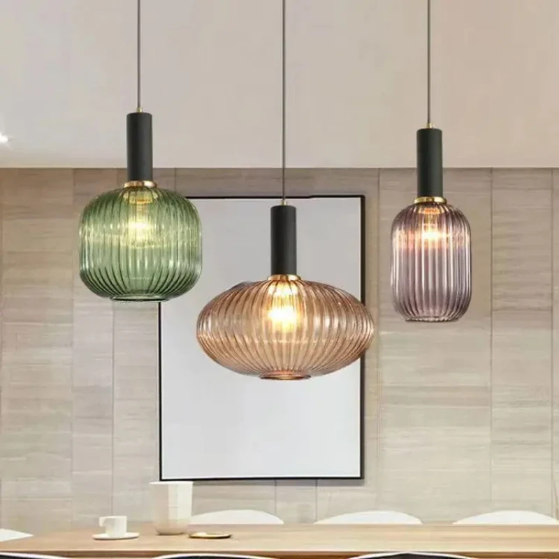 Nordische Pendelleuchte aus Rauchglas für Esszimmer – Verany