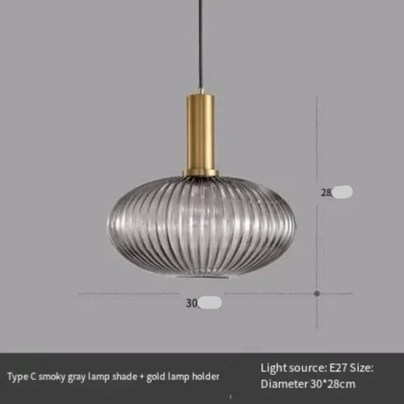 Nordische Pendelleuchte aus Rauchglas für Esszimmer – Verany