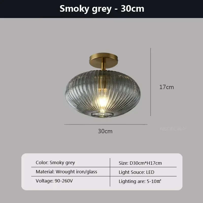 Nordische Pendelleuchte aus Rauchglas für Esszimmer – Verany
