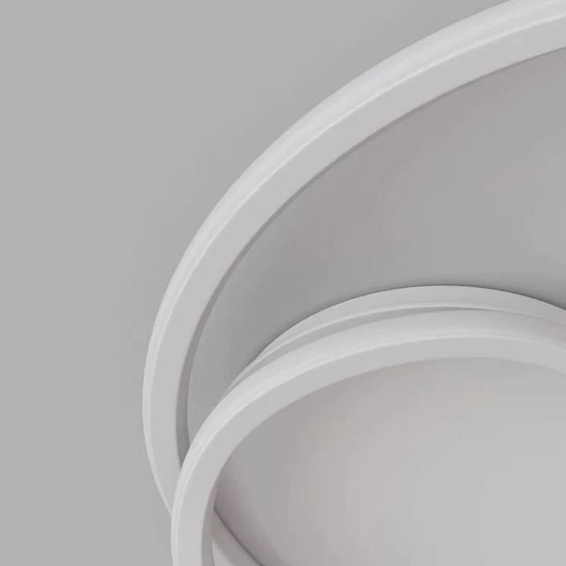 Flush Mount Ceiling Light Minimalist Circle Dimmable LED, Black / White